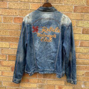 Vintage True Religion Jean Jacket XXL JIMMY Embroidered